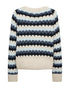 FreeQuent Nezzy Women’s Poloneck Knit – Soft Striped Pullover, Loose Fit 206304